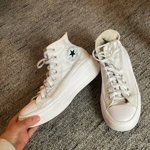 Converse White High-Top Sneakers